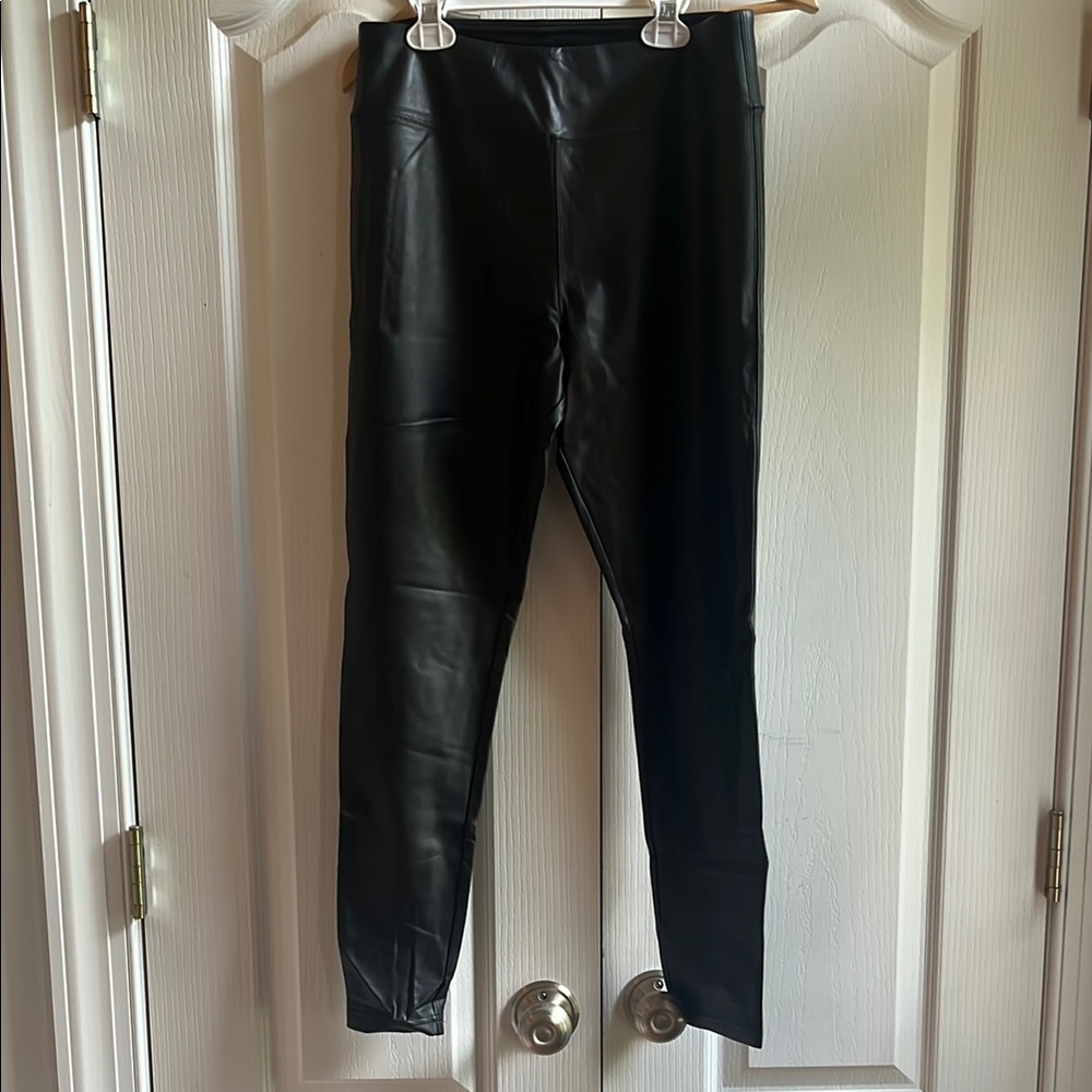 Black Faux Leather Leggings